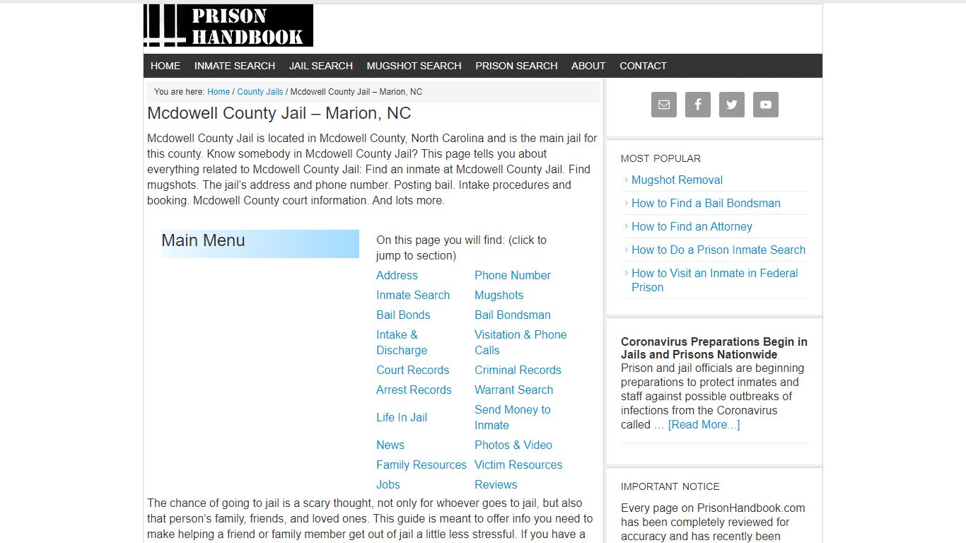 Mcdowell County Jail – Marion, NC